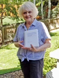 Kay Winvurn-Seale with cookbook
